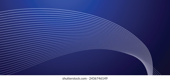 Blue abstract line background banner vector image design