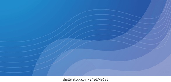 Diseño de imagen de vector de banner de fondo de línea abstracta azul