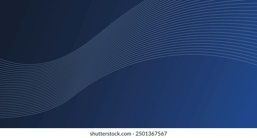 Diseño de Imagen de Vector de Anuncio de fondo de línea abstracta azul