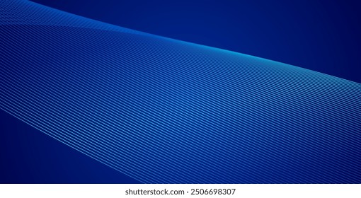 Blue abstract line background banner vector image design