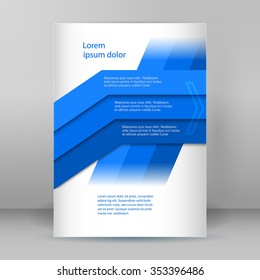 Blue abstract line background corporate concepts with triangle. Vector illustration EPS 10 for business workflow layout, web banner template, page magazine, brochure design elements