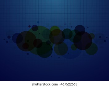 blue abstract line and Circle background vector