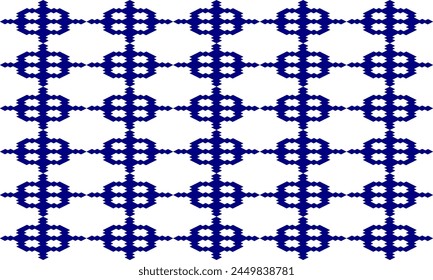 Línea abstracta azul cruzada en la cerca de la rejilla con el patrón de repetición del diamante, Imagen completa, diseño para la impresión de la tela, patrón azul en un fondo blanco para la impresión y la cerámica