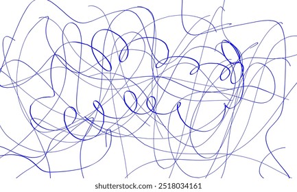 blue abstract line pen scribble. abstract pen scribble background. messy abstract line background. messy pen scribble background. can be used as background. vector illustration
