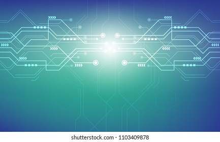 blue abstract line technology pattern background