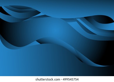 Blue abstract line and wavy background