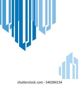 Blue abstract linear geometric background