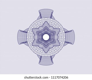 Blue abstract linear rosette