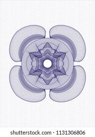 Blue abstract linear rosette