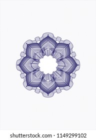 Blue abstract linear rosette