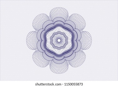 Blue abstract linear rosette