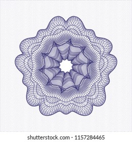 Blue abstract linear rosette