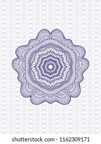 Blue abstract linear rosette