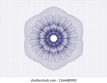 Blue abstract linear rosette