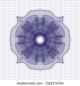 Blue abstract linear rosette