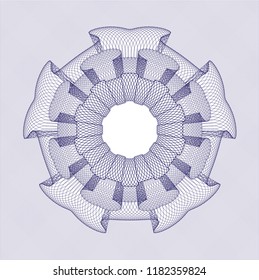 Blue abstract linear rosette