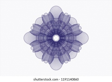 Blue abstract linear rosette