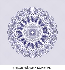 Blue abstract linear rosette