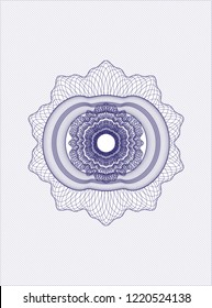 Blue abstract linear rosette