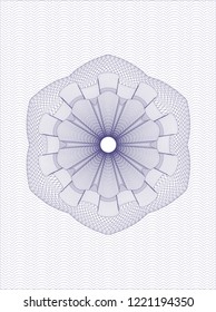 Blue abstract linear rosette