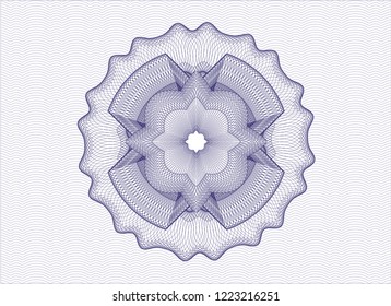 Rosette lineal abstracto azul