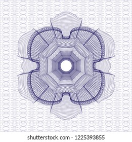 Blue abstract linear rosette