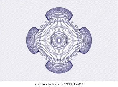 Blue abstract linear rosette