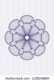 Blue abstract linear rosette