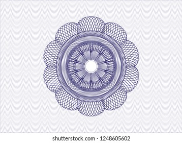Blue abstract linear rosette