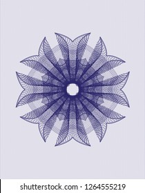 Blue abstract linear rosette