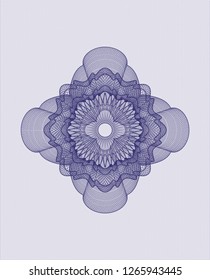 Blue abstract linear rosette