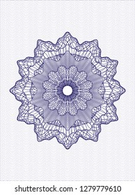 Blue abstract linear rosette