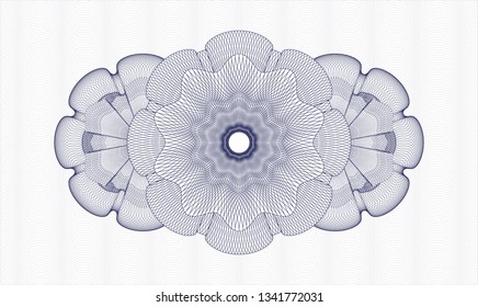 Blue abstract linear rosette