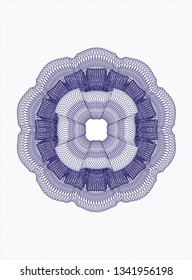 Blue abstract linear rosette