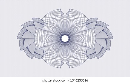 Blue abstract linear rosette