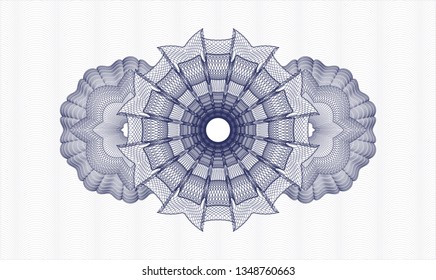 Blue abstract linear rosette