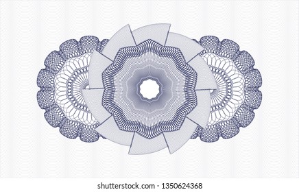 Blue abstract linear rosette