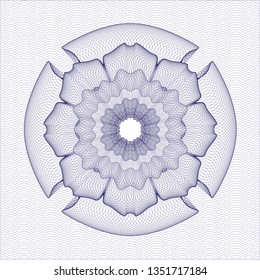 Blue abstract linear rosette