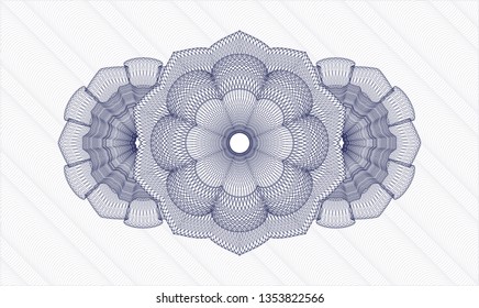 Blue abstract linear rosette