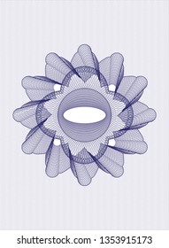 Blue abstract linear rosette