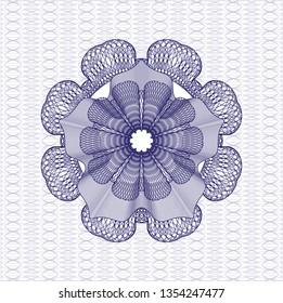 Blue abstract linear rosette