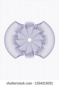 Blue abstract linear rosette