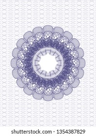 Blue abstract linear rosette