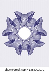 Blue abstract linear rosette