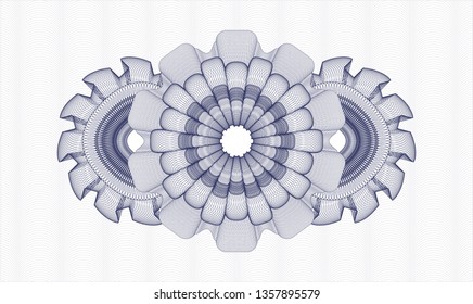 Blue abstract linear rosette