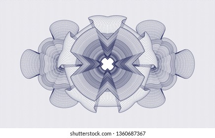 Blue abstract linear rosette