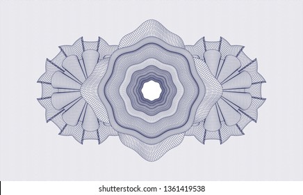 Blue abstract linear rosette