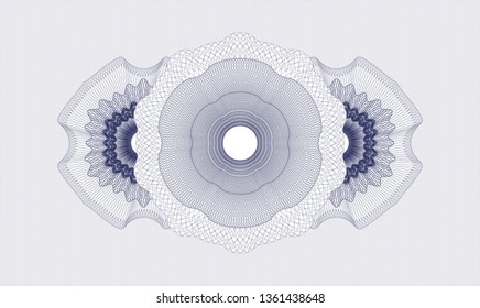 Blue abstract linear rosette