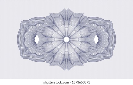 Blue abstract linear rosette