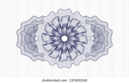 Blue abstract linear rosette